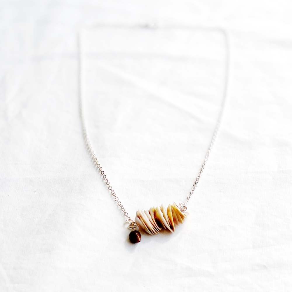 Tiny Natural White & Lavender Coquina Shell Set - Picture 3 of 7